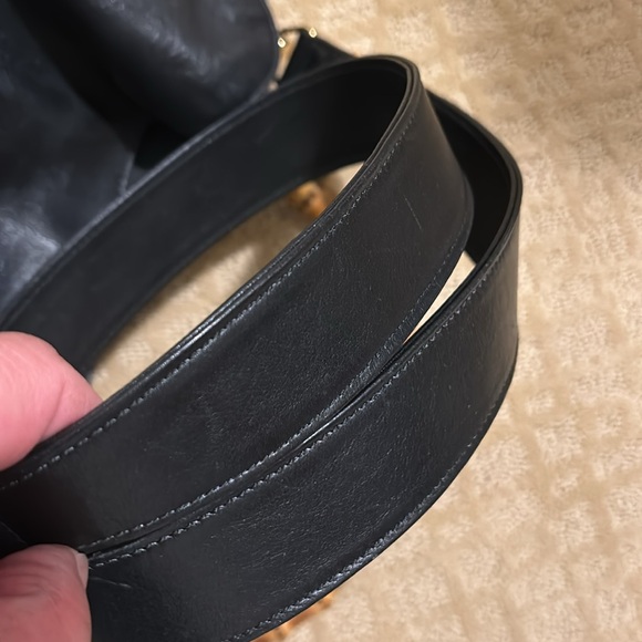 Gucci black leather bamboo handle large shoulder hand bag - Picture 12 of 13